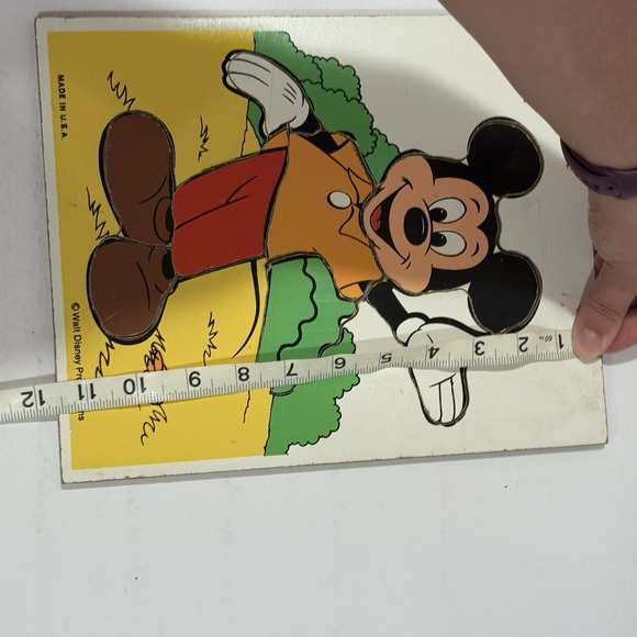 Vintage Walt Disney WOOD Puzzle PLAYSKOOL Mickey Mouse 190-05 8 pieces 9x12" T17 - Picture 4 of 12